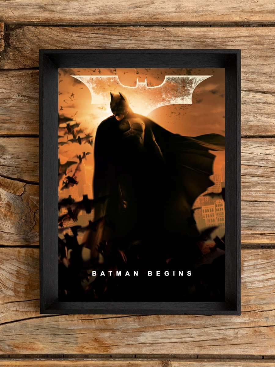 Batman Başlıyor - Batman Begins Film Tablo Siyah Çerçeveli Film Poster Afiş Tablo