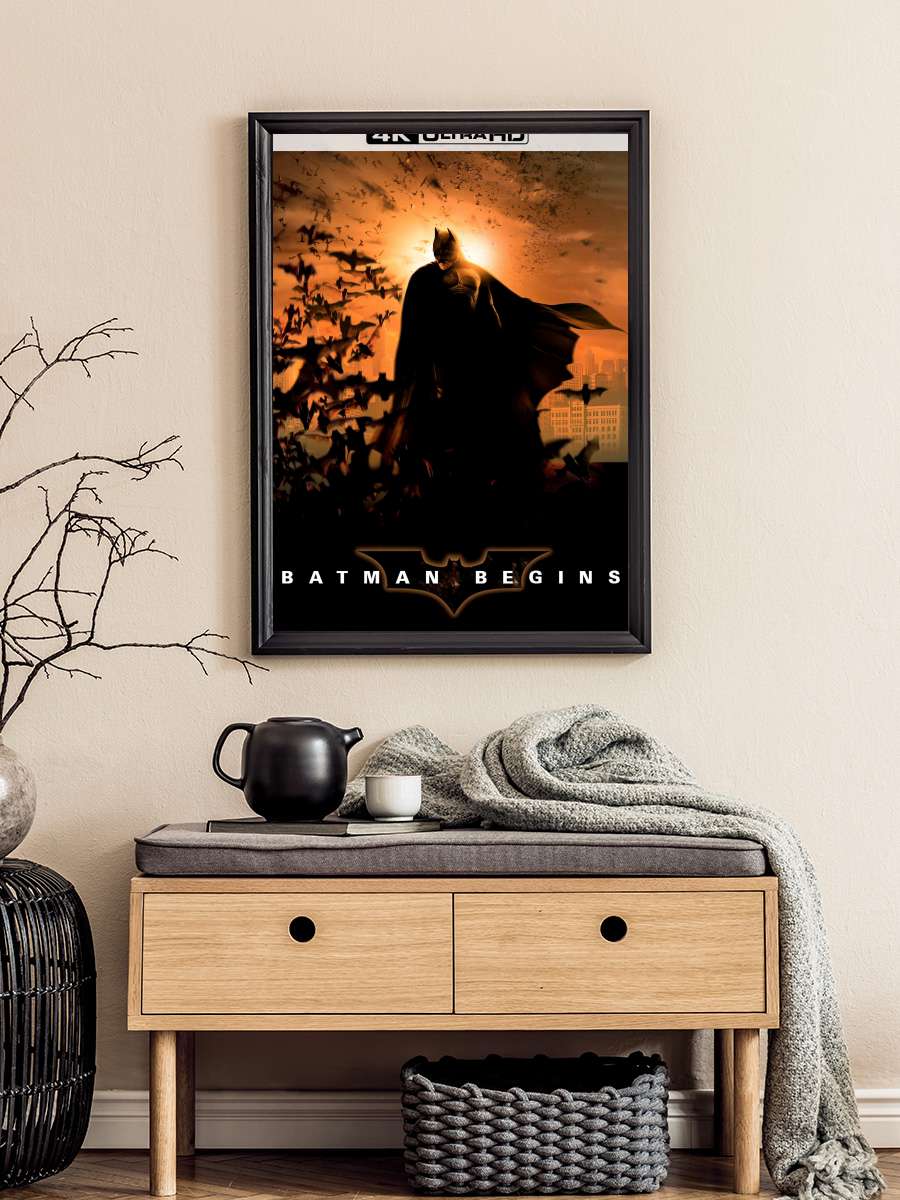 Batman Başlıyor - Batman Begins Film Tablo Siyah Çerçeveli Film Poster Afiş Tablo