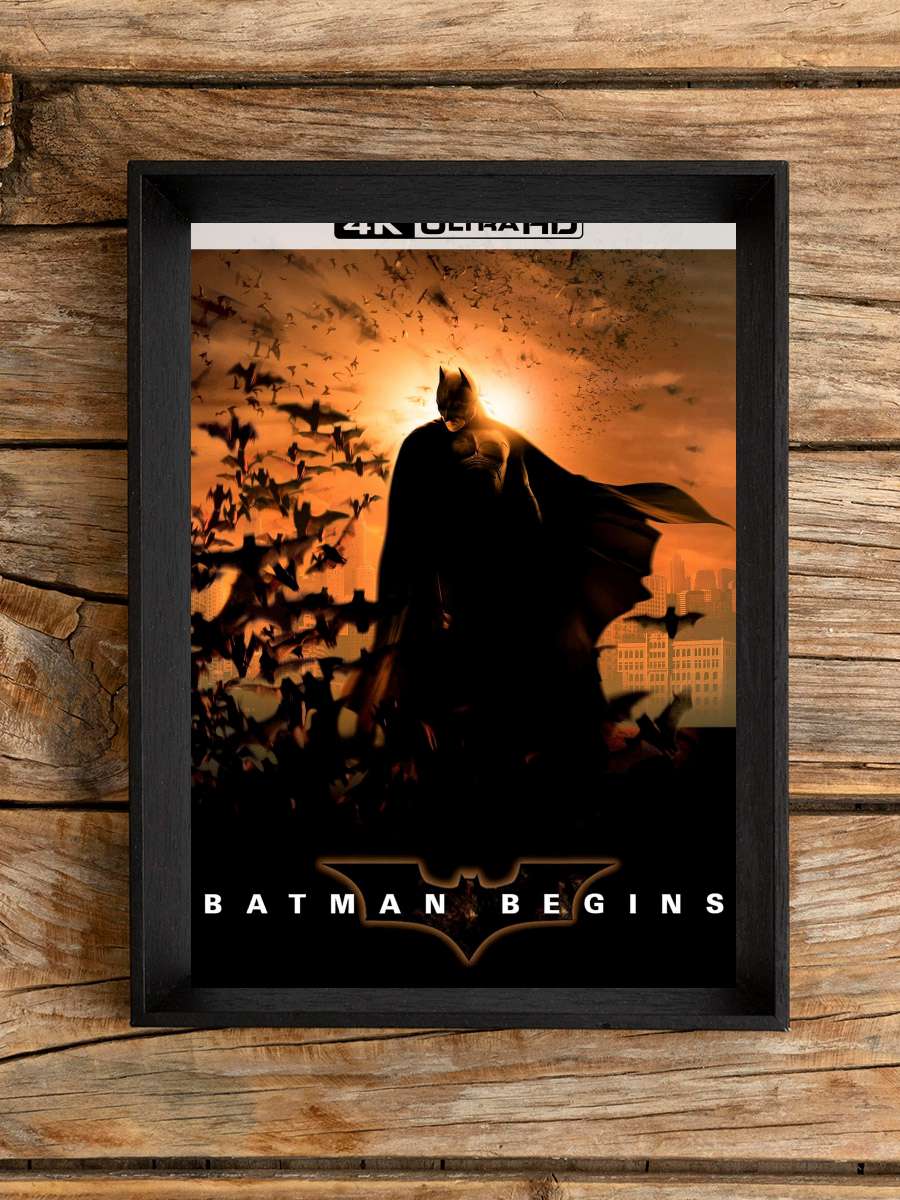 Batman Başlıyor - Batman Begins Film Tablo Siyah Çerçeveli Film Poster Afiş Tablo