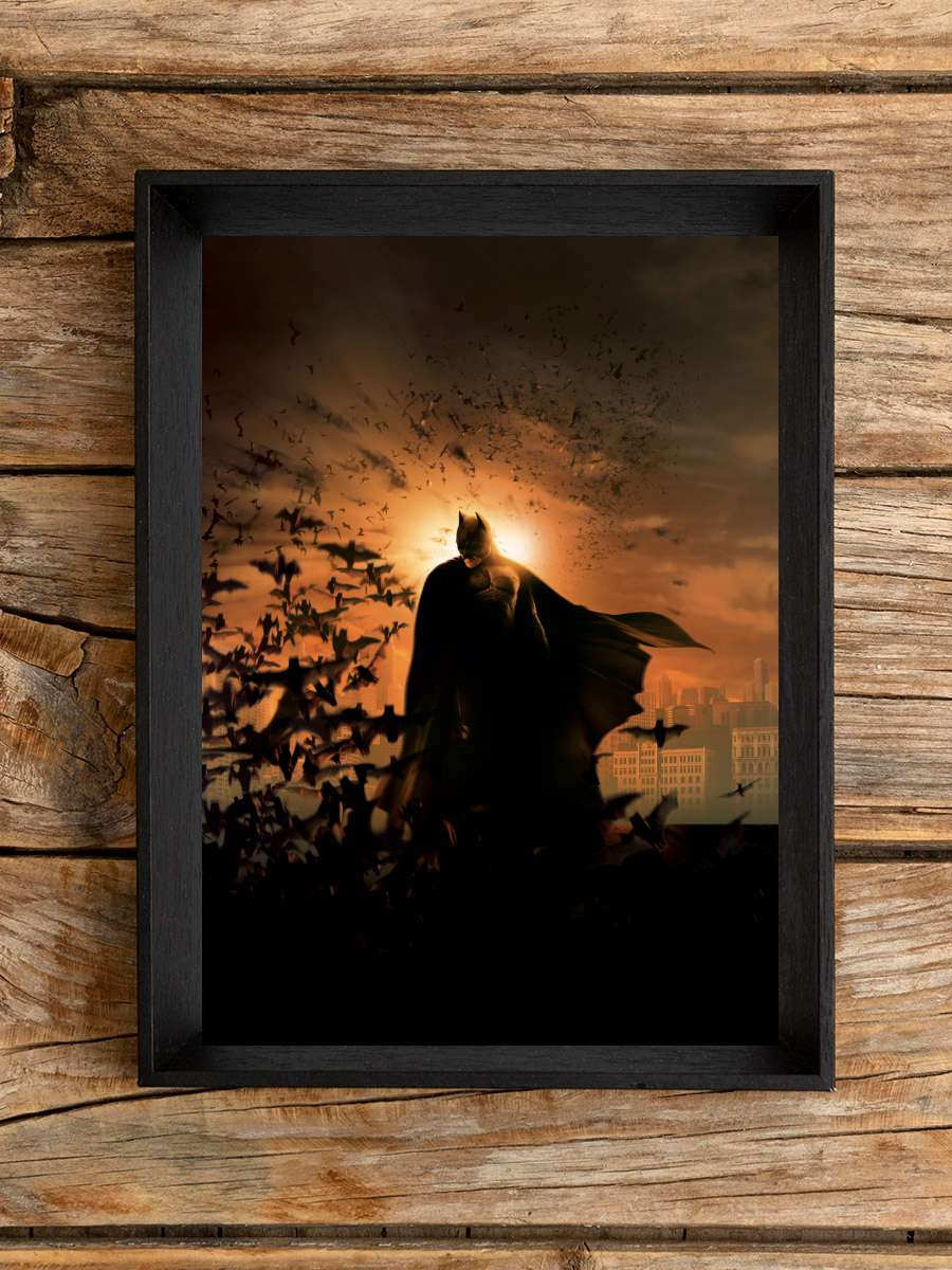 Batman Başlıyor - Batman Begins Film Tablo Siyah Çerçeveli Film Poster Afiş Tablo