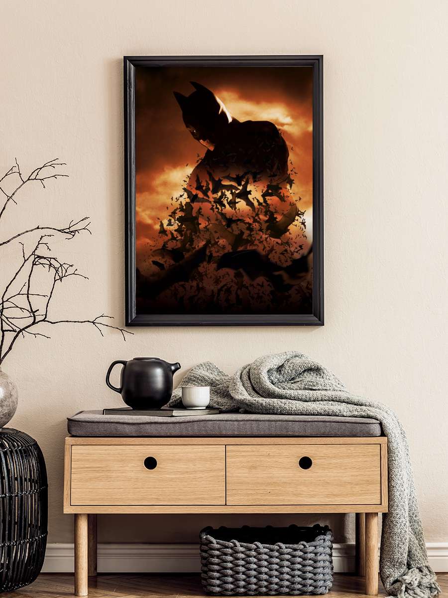 Batman Başlıyor - Batman Begins Film Tablo Siyah Çerçeveli Film Poster Afiş Tablo