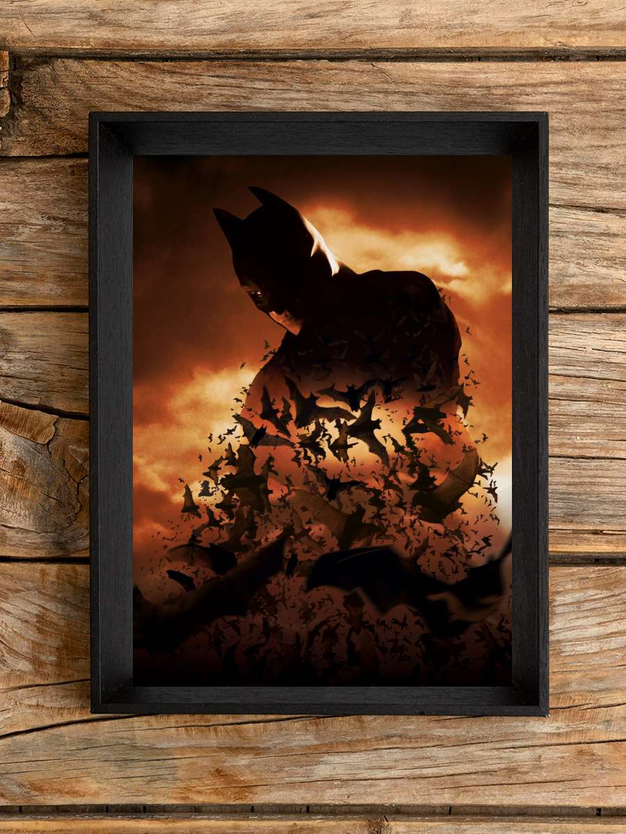 Batman Başlıyor - Batman Begins Film Tablo Siyah Çerçeveli Film Poster Afiş Tablo