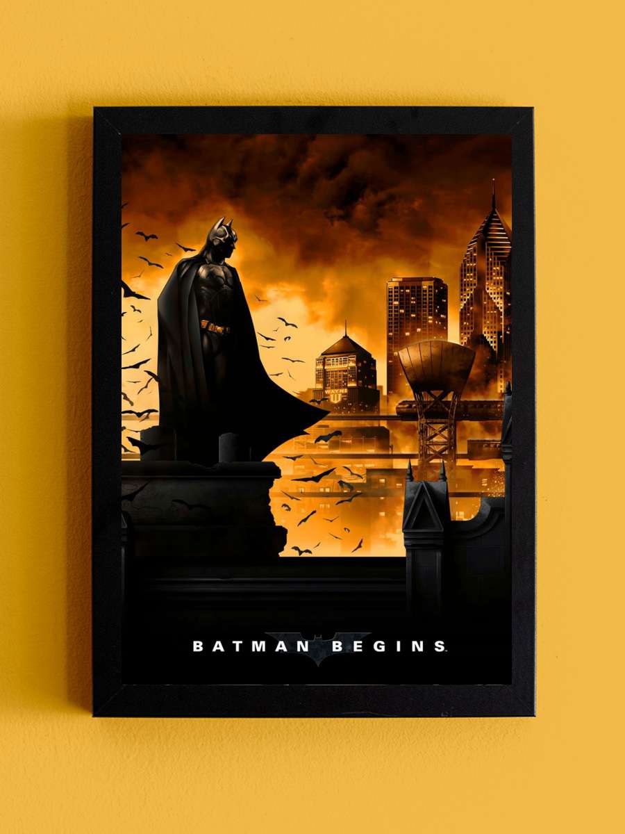 Batman Başlıyor - Batman Begins Film Tablo Siyah Çerçeveli Film Poster Afiş Tablo