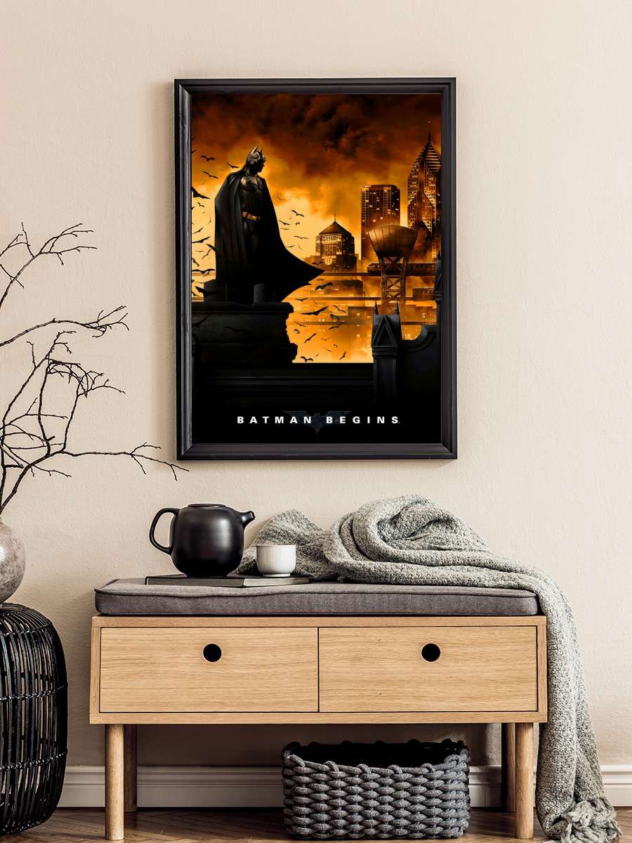 Batman Başlıyor - Batman Begins Film Tablo Siyah Çerçeveli Film Poster Afiş Tablo