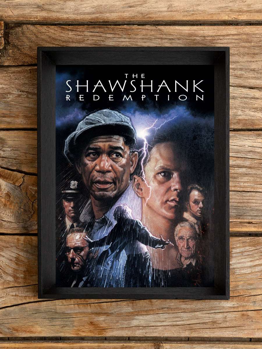 Esaretin Bedeli - The Shawshank Redemption Film Tablo Siyah Çerçeveli Film Poster Afiş Tablo