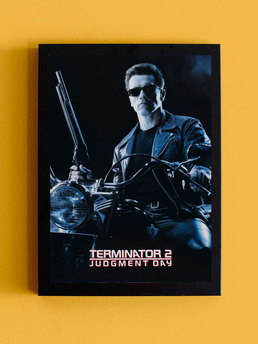 Terminatör 2: Mahşer Günü - Terminator 2: Judgment Day Film Tablo Siyah Çerçeveli Film Poster Afiş Tablo