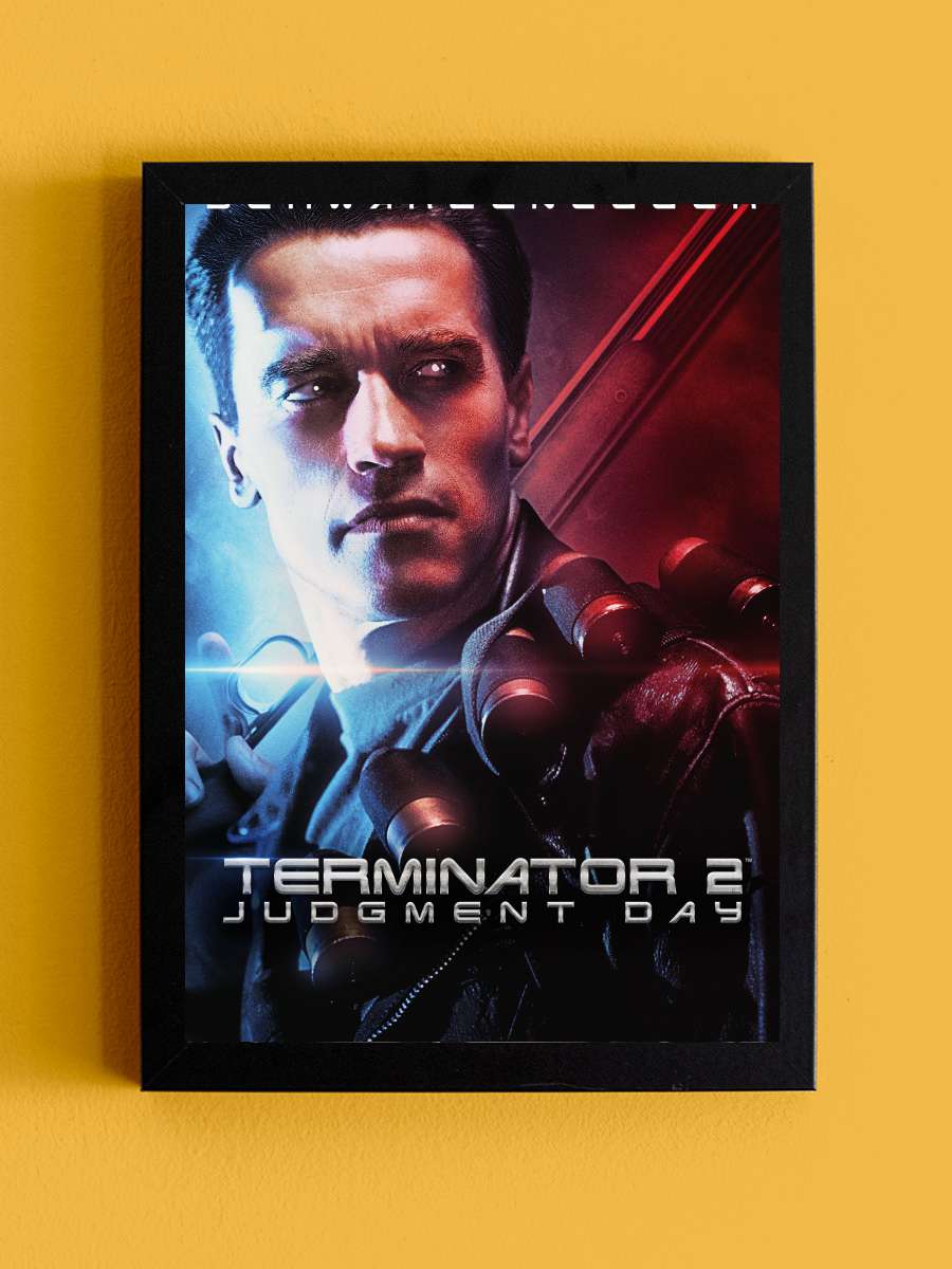 Terminatör 2: Mahşer Günü - Terminator 2: Judgment Day Film Tablo Siyah Çerçeveli Film Poster Afiş Tablo