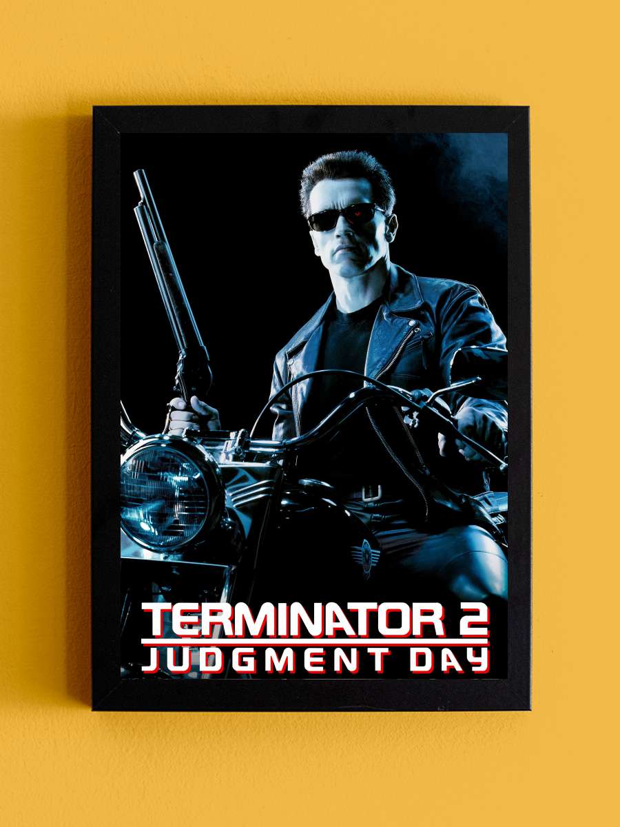 Terminatör 2: Mahşer Günü - Terminator 2: Judgment Day Film Tablo Siyah Çerçeveli Film Poster Afiş Tablo