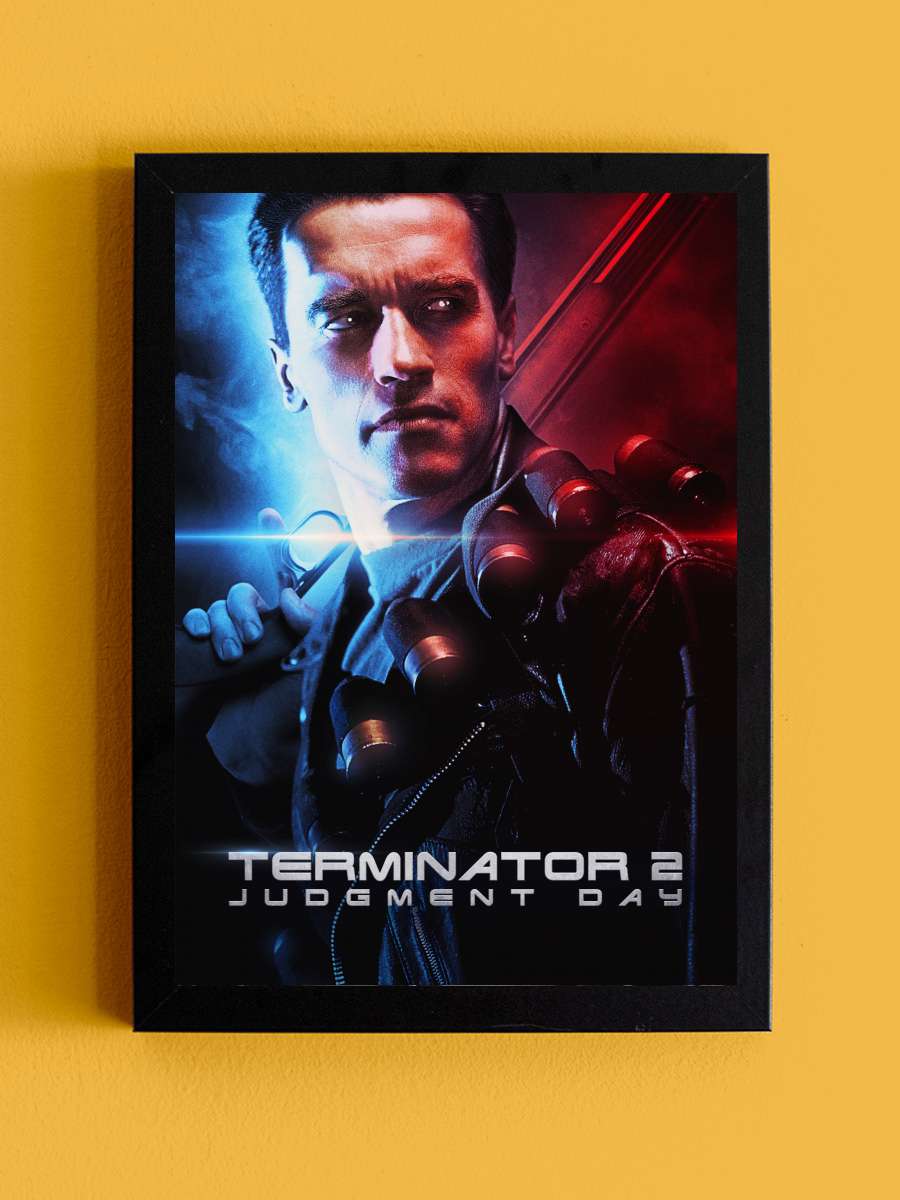 Terminatör 2: Mahşer Günü - Terminator 2: Judgment Day Film Tablo Siyah Çerçeveli Film Poster Afiş Tablo