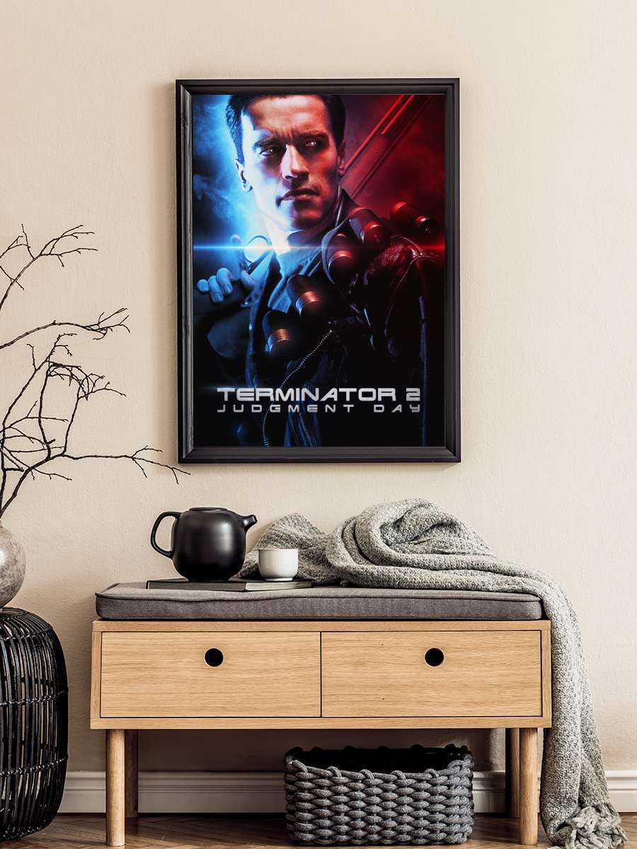 Terminatör 2: Mahşer Günü - Terminator 2: Judgment Day Film Tablo Siyah Çerçeveli Film Poster Afiş Tablo