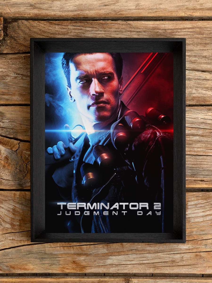 Terminatör 2: Mahşer Günü - Terminator 2: Judgment Day Film Tablo Siyah Çerçeveli Film Poster Afiş Tablo