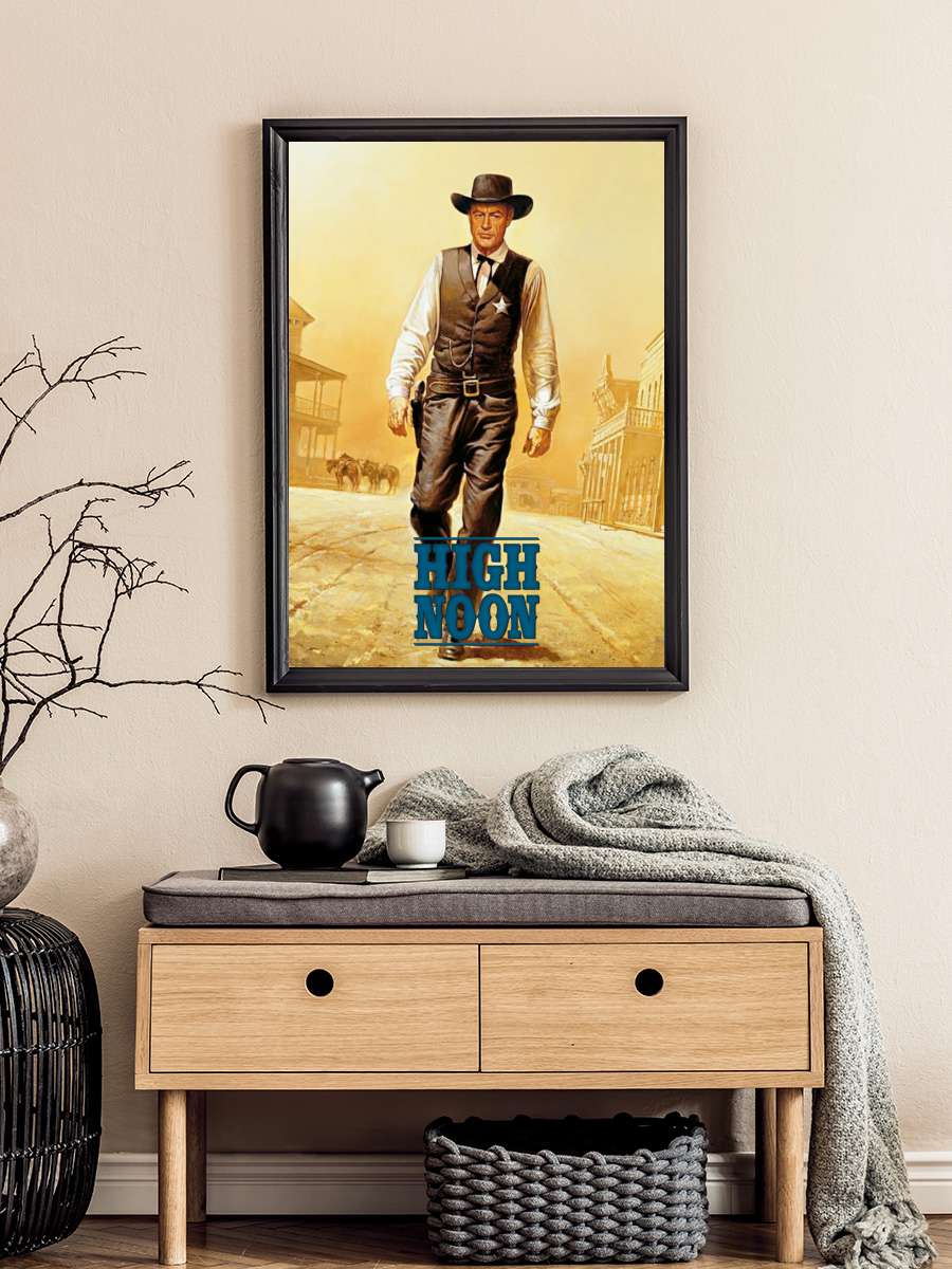 Kahraman Şerif - High Noon Film Tablo Siyah Çerçeveli Film Poster Afiş Tablo