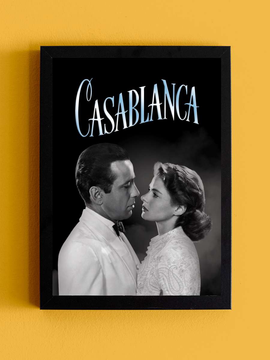 Kazablanka - Casablanca Film Tablo Siyah Çerçeveli Film Poster Afiş Tablo