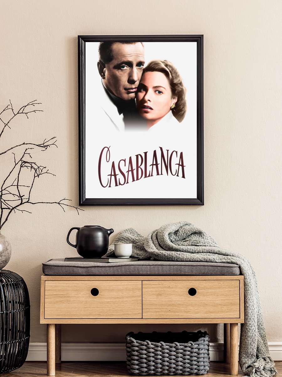 Kazablanka - Casablanca Film Tablo Siyah Çerçeveli Film Poster Afiş Tablo