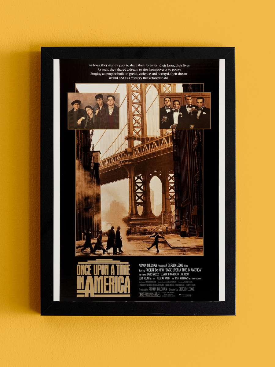 Bir Zamanlar Amerika - Once Upon a Time in America Film Tablo Siyah Çerçeveli Film Poster Afiş Tablo