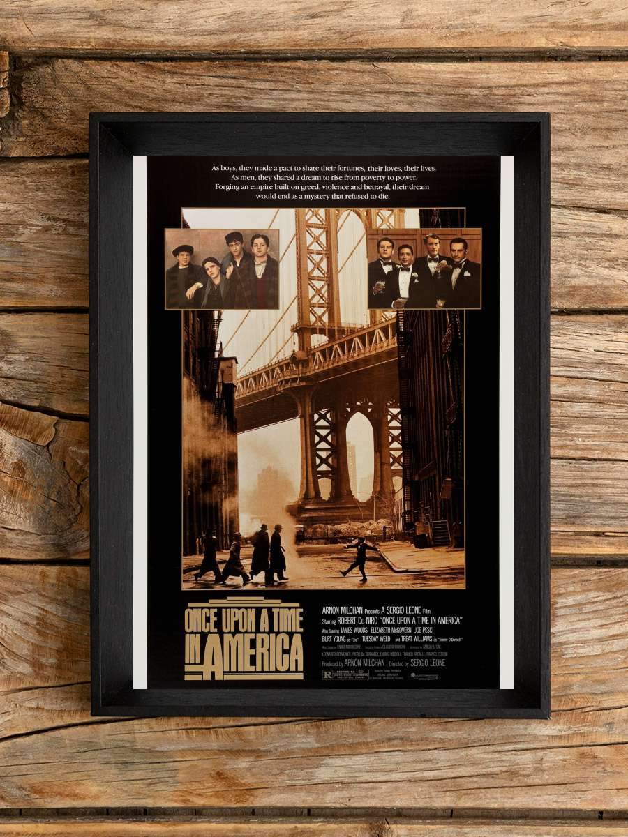 Bir Zamanlar Amerika - Once Upon a Time in America Film Tablo Siyah Çerçeveli Film Poster Afiş Tablo