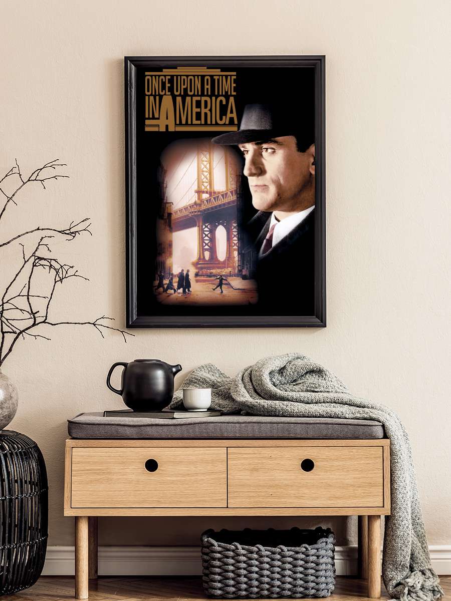 Bir Zamanlar Amerika - Once Upon a Time in America Film Tablo Siyah Çerçeveli Film Poster Afiş Tablo