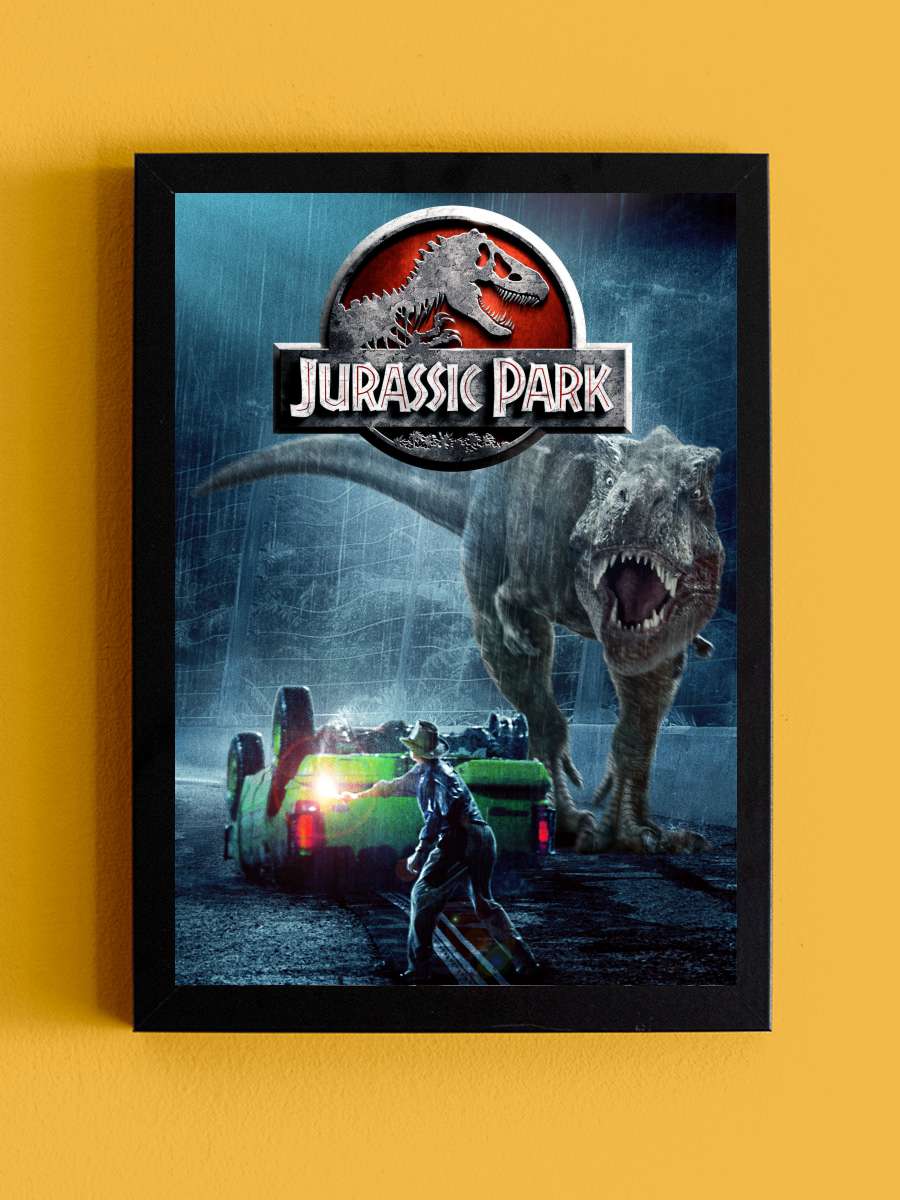 Jurassic Park Film Tablo Siyah Çerçeveli Film Poster Afiş Tablo