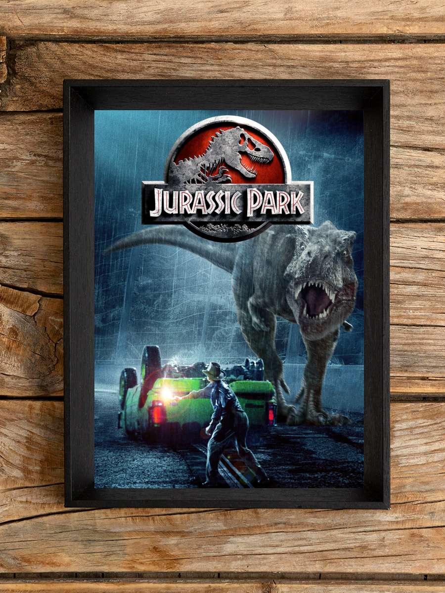 Jurassic Park Film Tablo Siyah Çerçeveli Film Poster Afiş Tablo