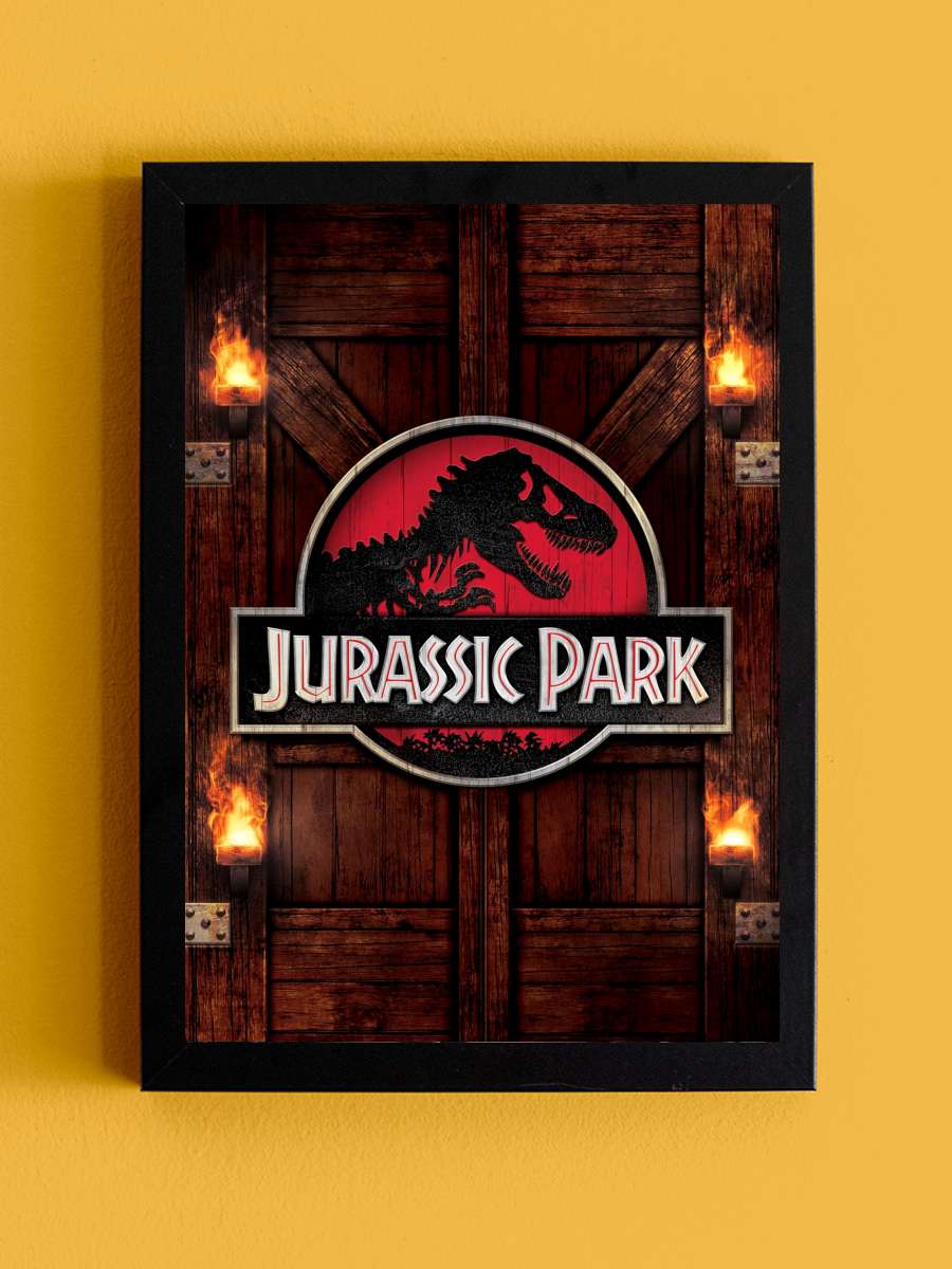 Jurassic Park Film Tablo Siyah Çerçeveli Film Poster Afiş Tablo