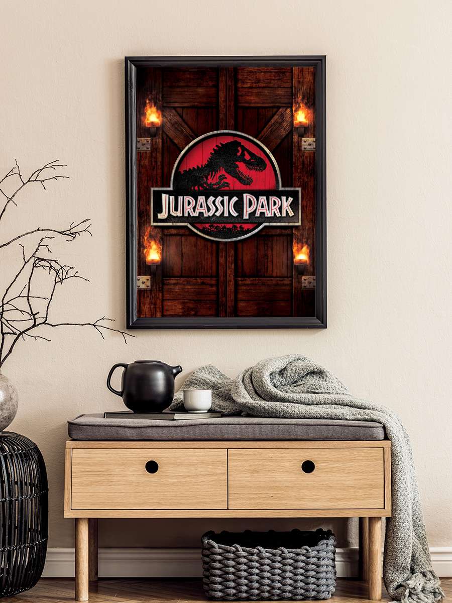 Jurassic Park Film Tablo Siyah Çerçeveli Film Poster Afiş Tablo