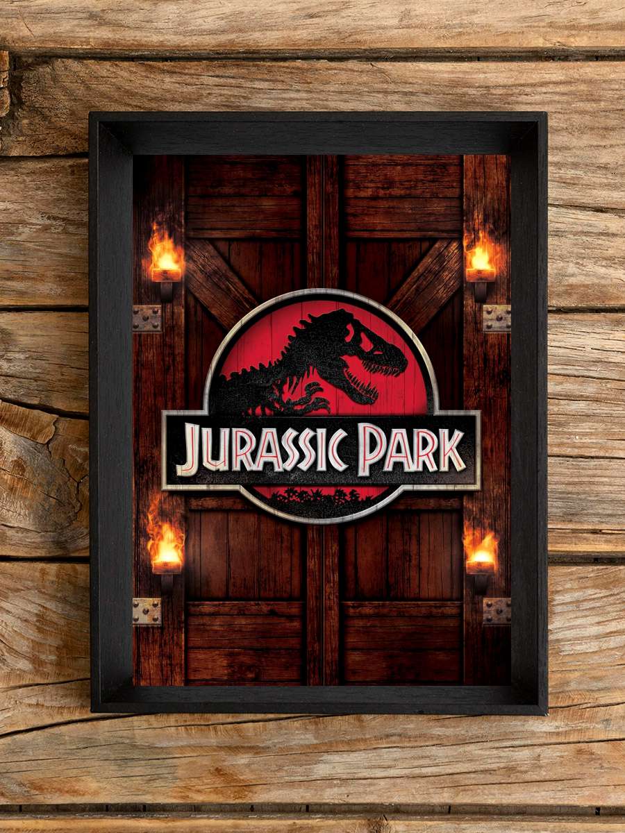 Jurassic Park Film Tablo Siyah Çerçeveli Film Poster Afiş Tablo