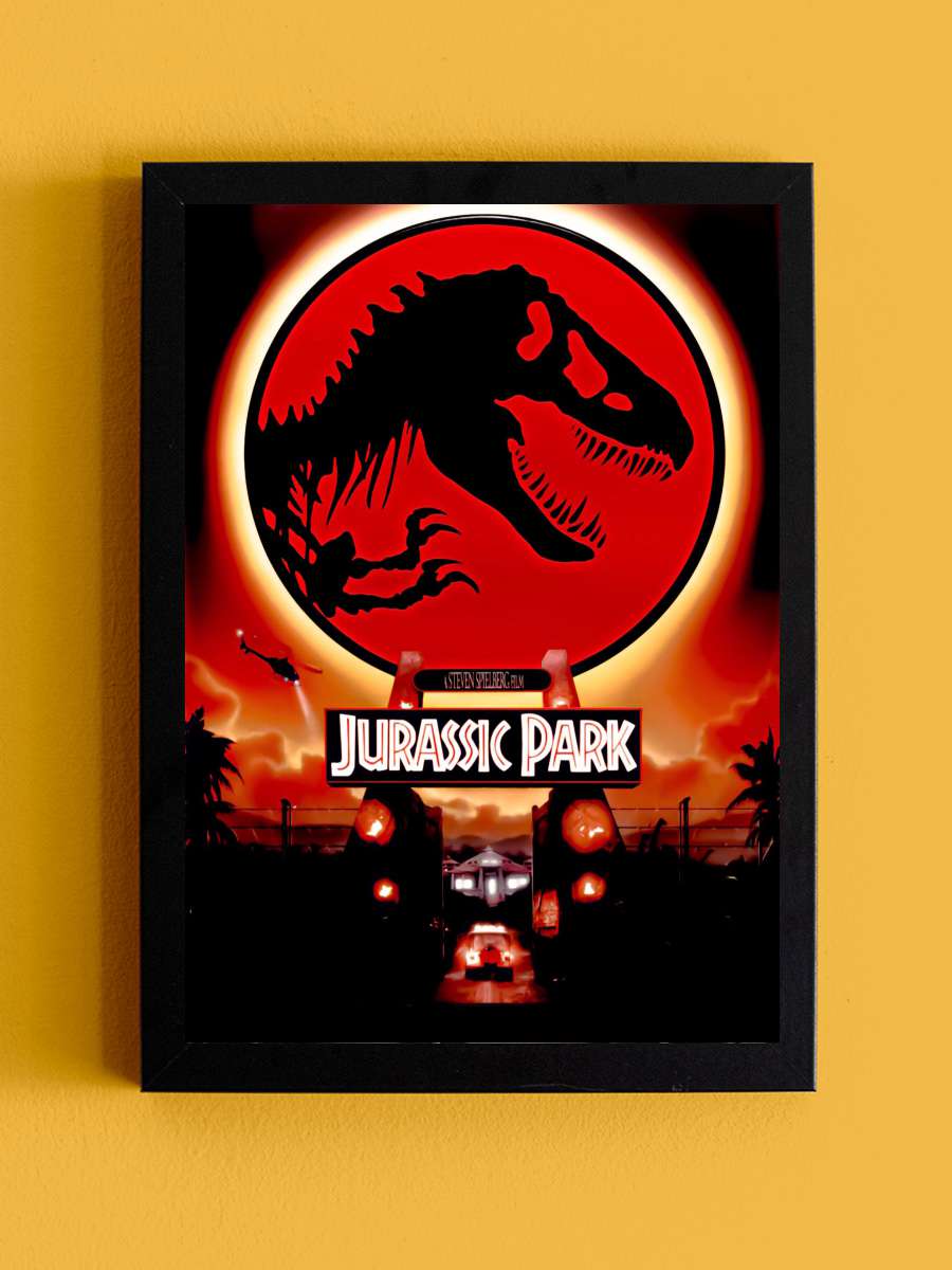 Jurassic Park Film Tablo Siyah Çerçeveli Film Poster Afiş Tablo