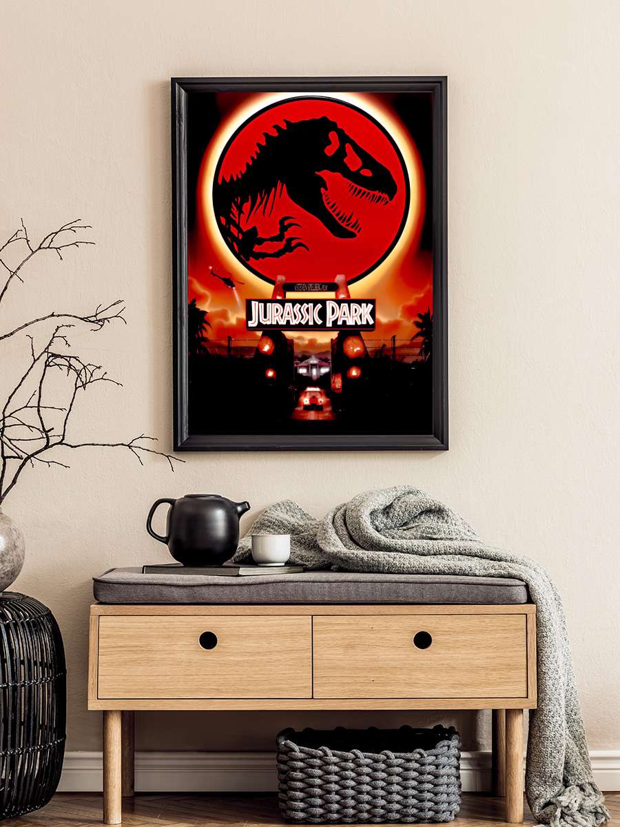 Jurassic Park Film Tablo Siyah Çerçeveli Film Poster Afiş Tablo