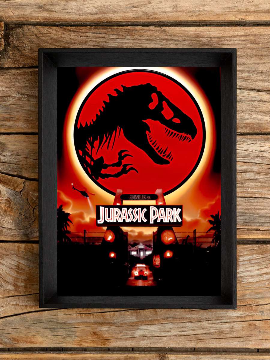 Jurassic Park Film Tablo Siyah Çerçeveli Film Poster Afiş Tablo