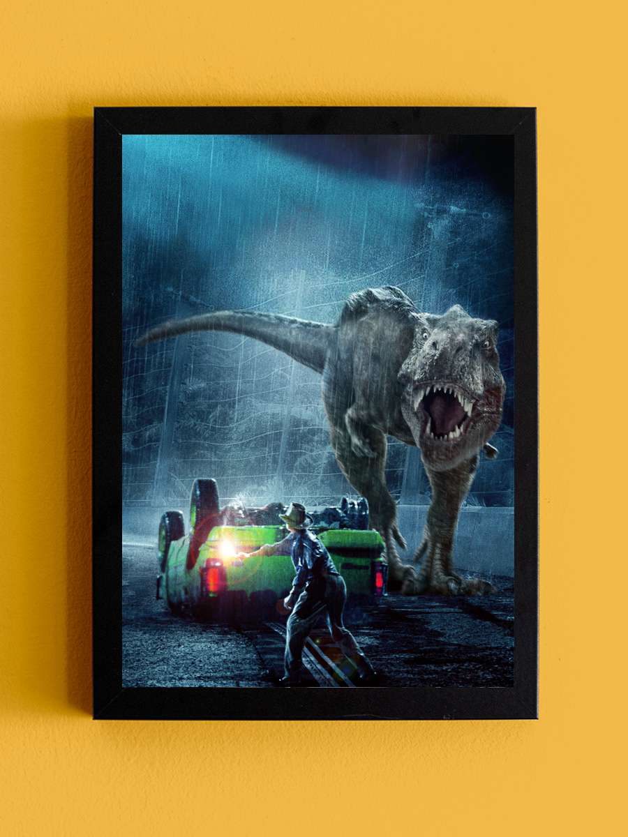 Jurassic Park Film Tablo Siyah Çerçeveli Film Poster Afiş Tablo