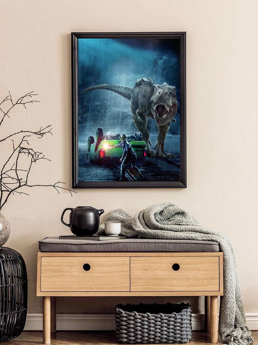 Jurassic Park Film Tablo Siyah Çerçeveli Film Poster Afiş Tablo