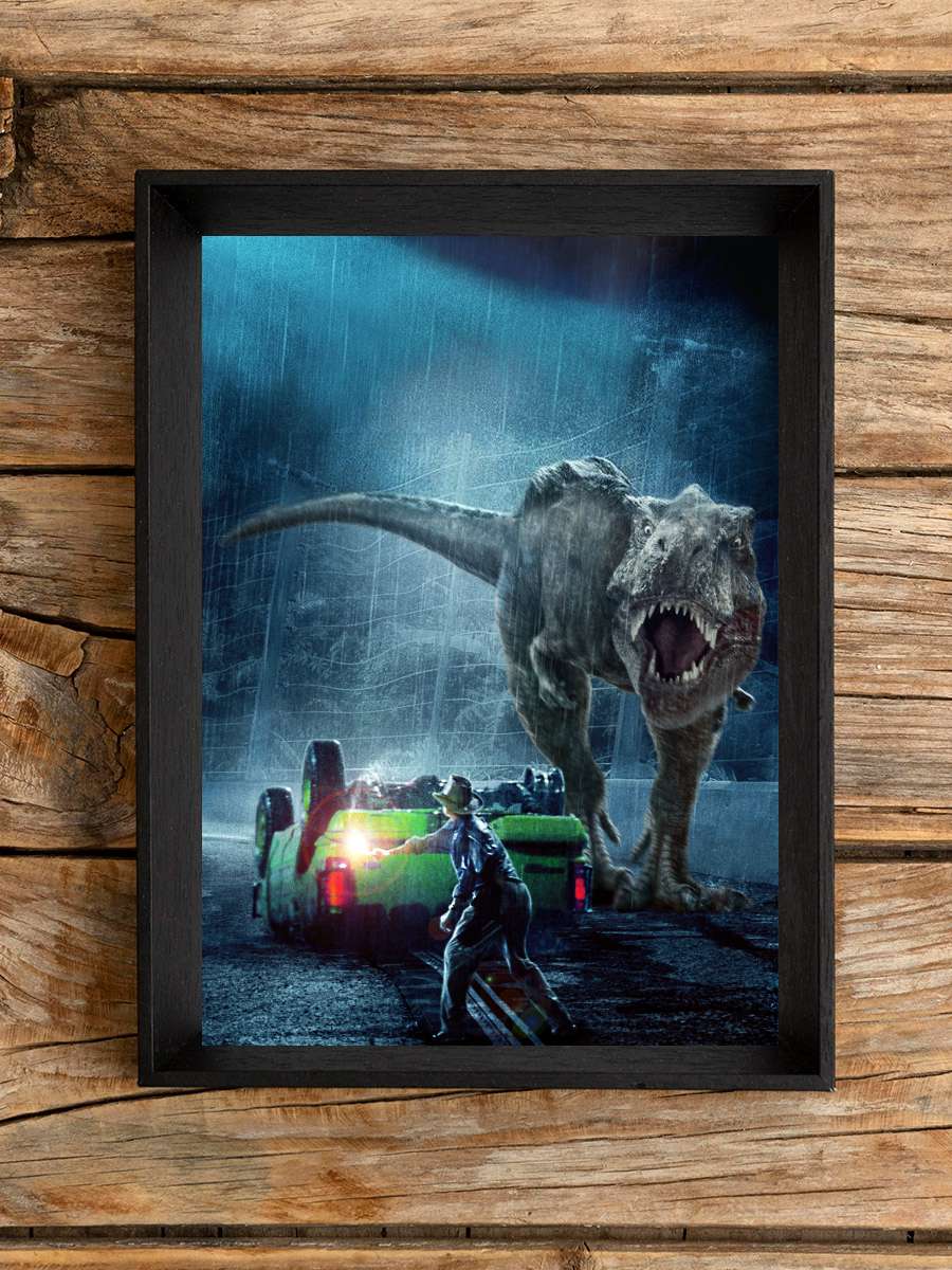 Jurassic Park Film Tablo Siyah Çerçeveli Film Poster Afiş Tablo