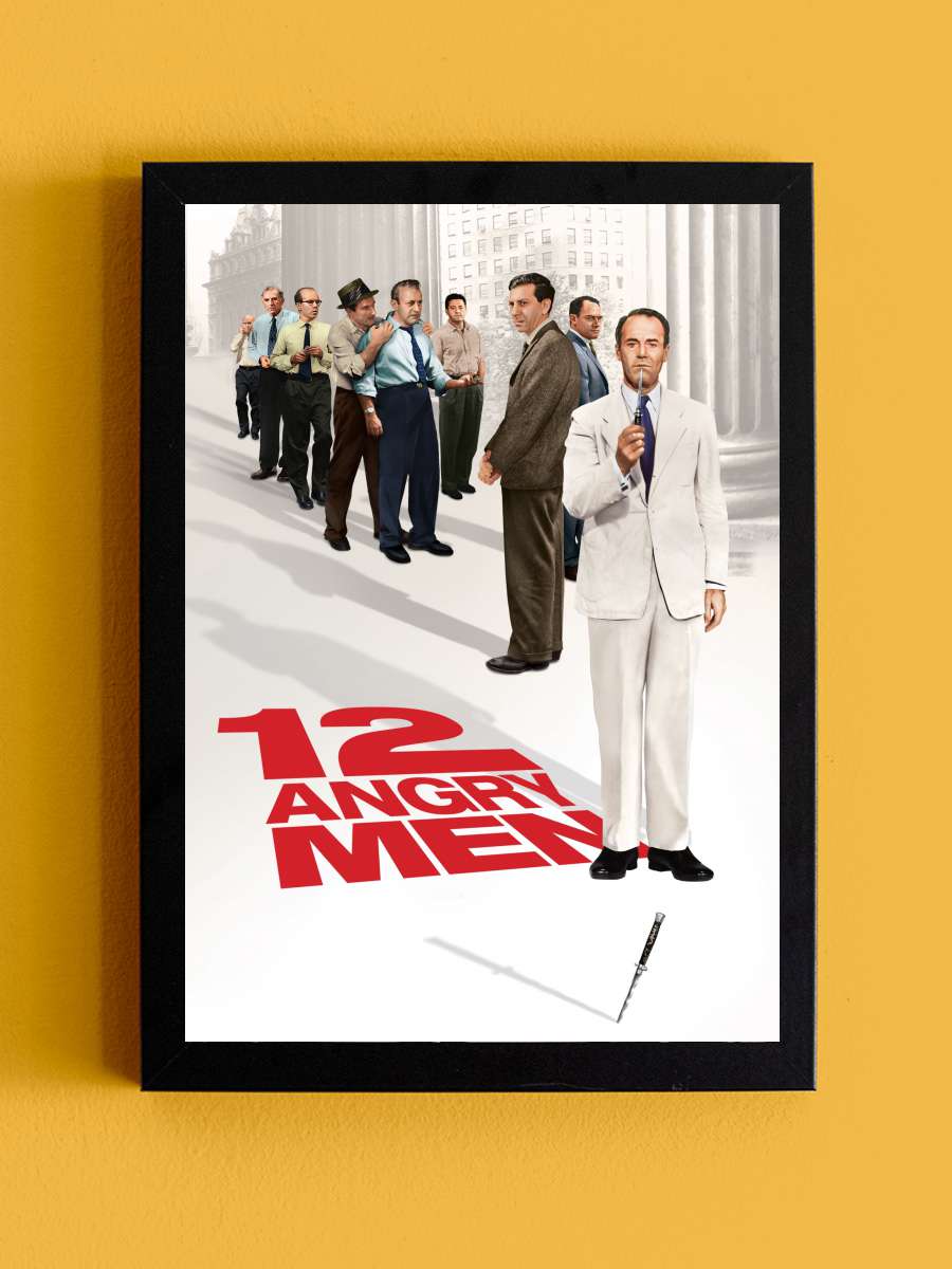 12 Öfkeli Adam - 12 Angry Men Film Tablo Siyah Çerçeveli Film Poster Afiş Tablo