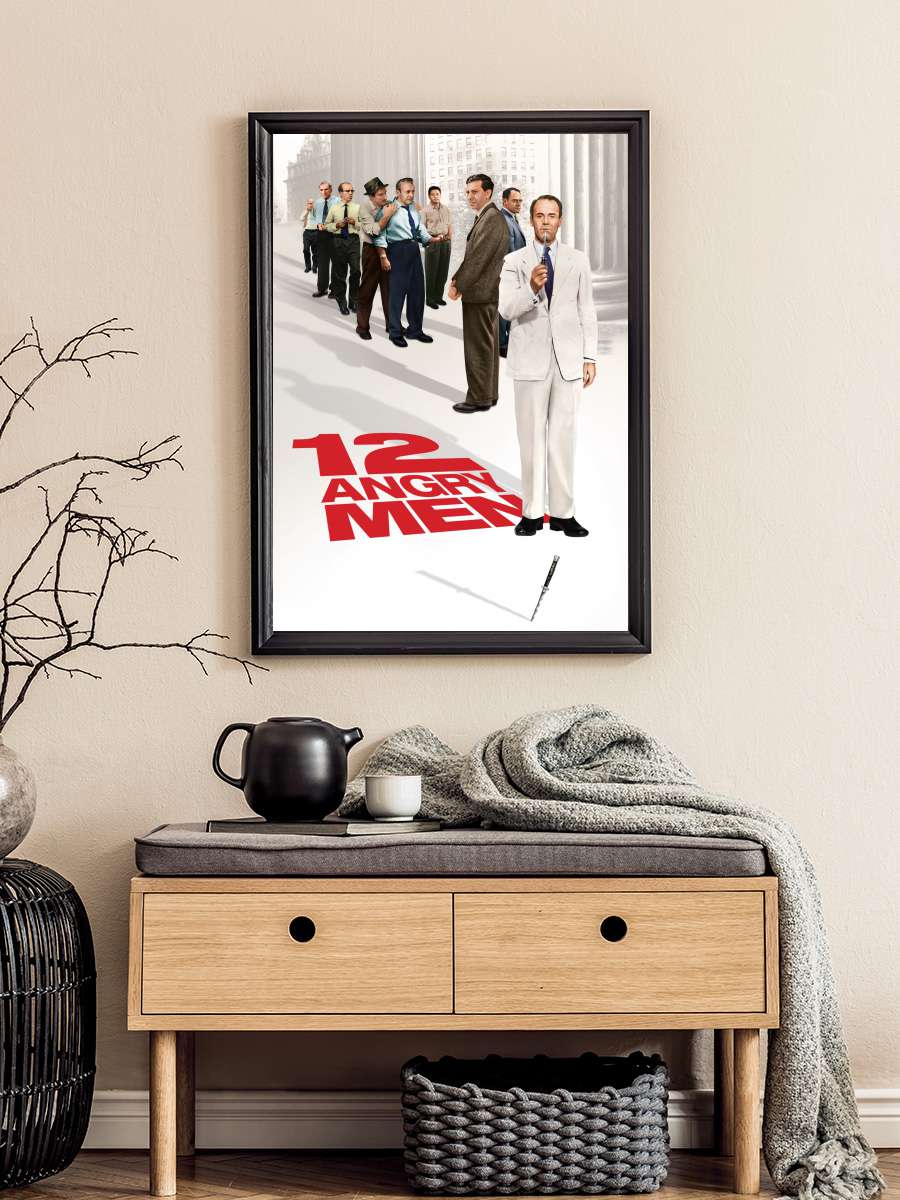 12 Öfkeli Adam - 12 Angry Men Film Tablo Siyah Çerçeveli Film Poster Afiş Tablo