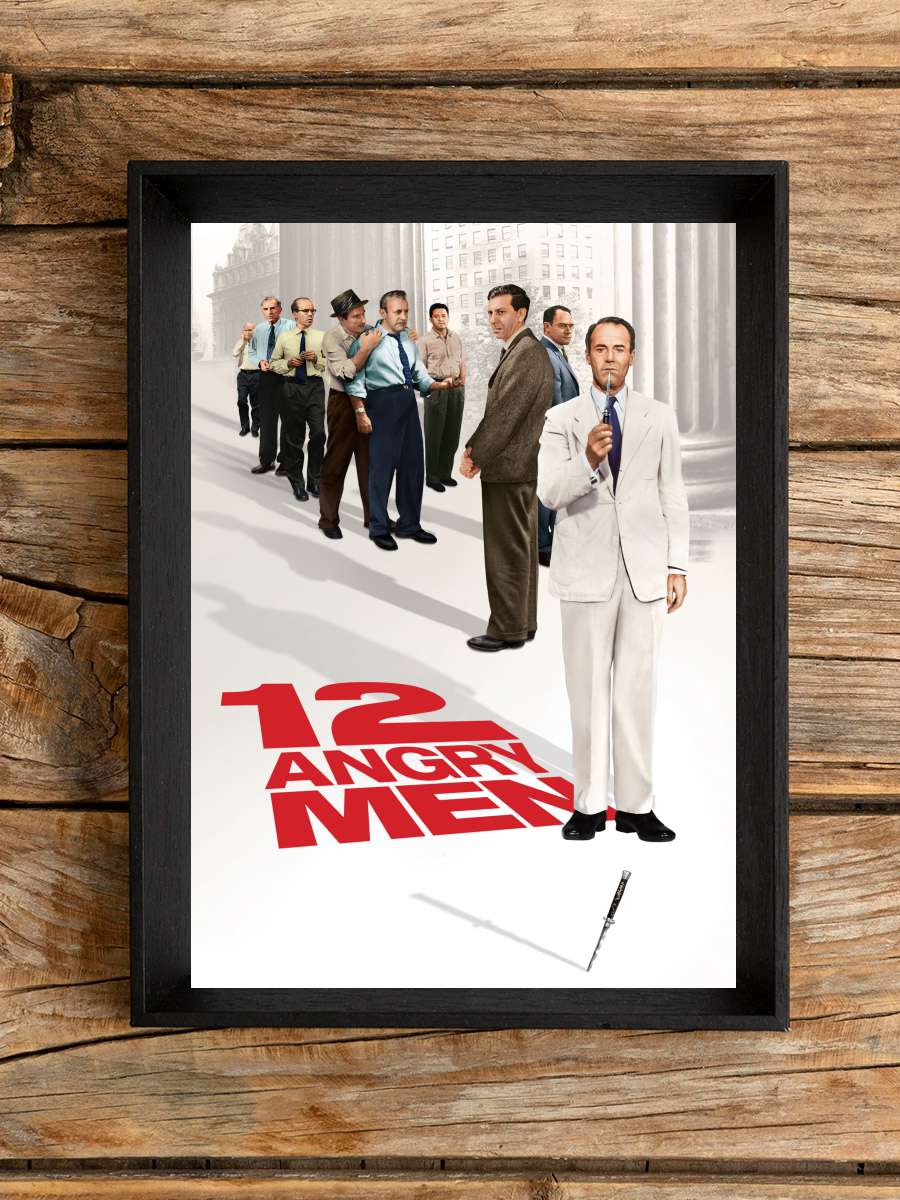 12 Öfkeli Adam - 12 Angry Men Film Tablo Siyah Çerçeveli Film Poster Afiş Tablo