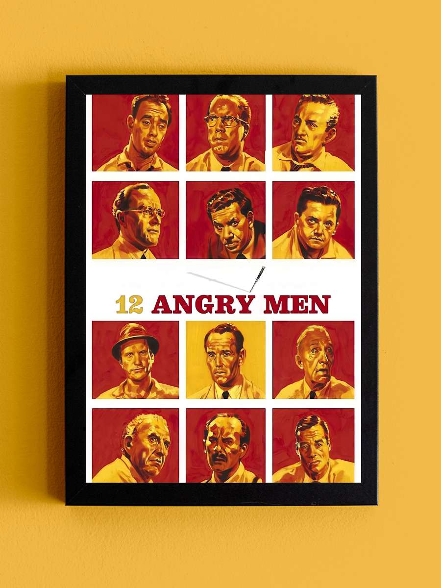 12 Öfkeli Adam - 12 Angry Men Film Tablo Siyah Çerçeveli Film Poster Afiş Tablo