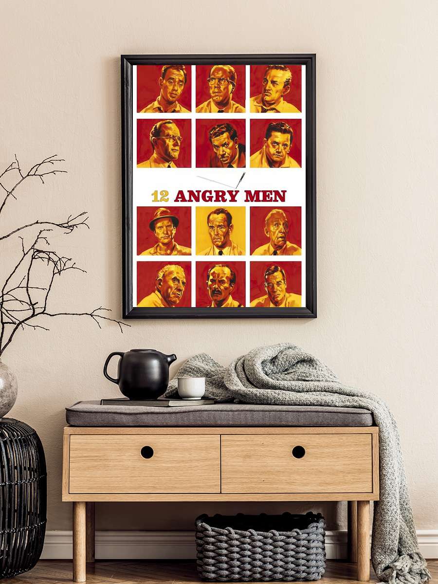 12 Öfkeli Adam - 12 Angry Men Film Tablo Siyah Çerçeveli Film Poster Afiş Tablo