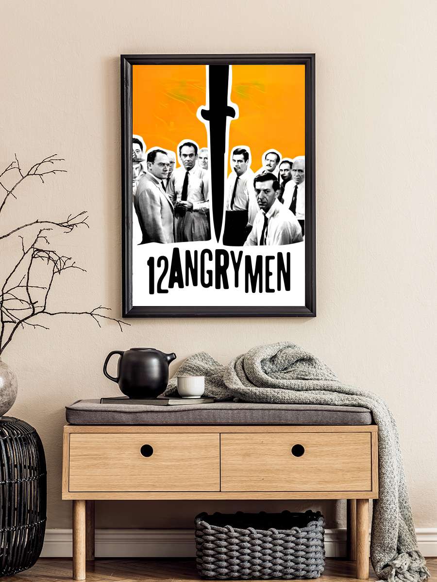 12 Öfkeli Adam - 12 Angry Men Film Tablo Siyah Çerçeveli Film Poster Afiş Tablo