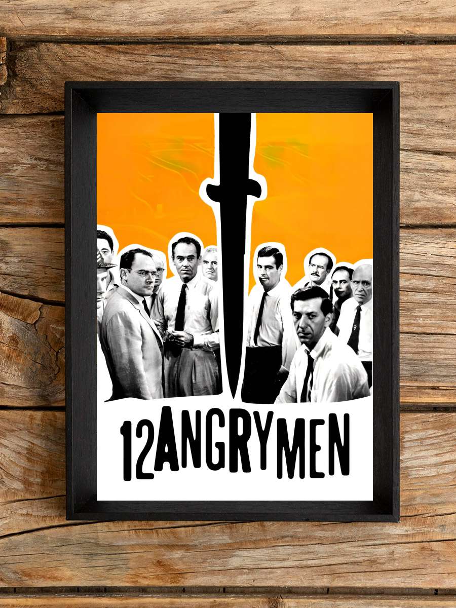 12 Öfkeli Adam - 12 Angry Men Film Tablo Siyah Çerçeveli Film Poster Afiş Tablo