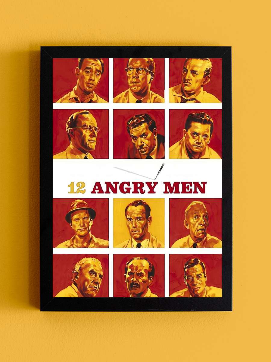 12 Öfkeli Adam - 12 Angry Men Film Tablo Siyah Çerçeveli Film Poster Afiş Tablo