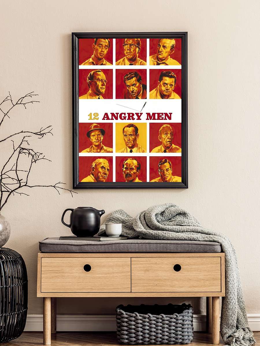 12 Öfkeli Adam - 12 Angry Men Film Tablo Siyah Çerçeveli Film Poster Afiş Tablo