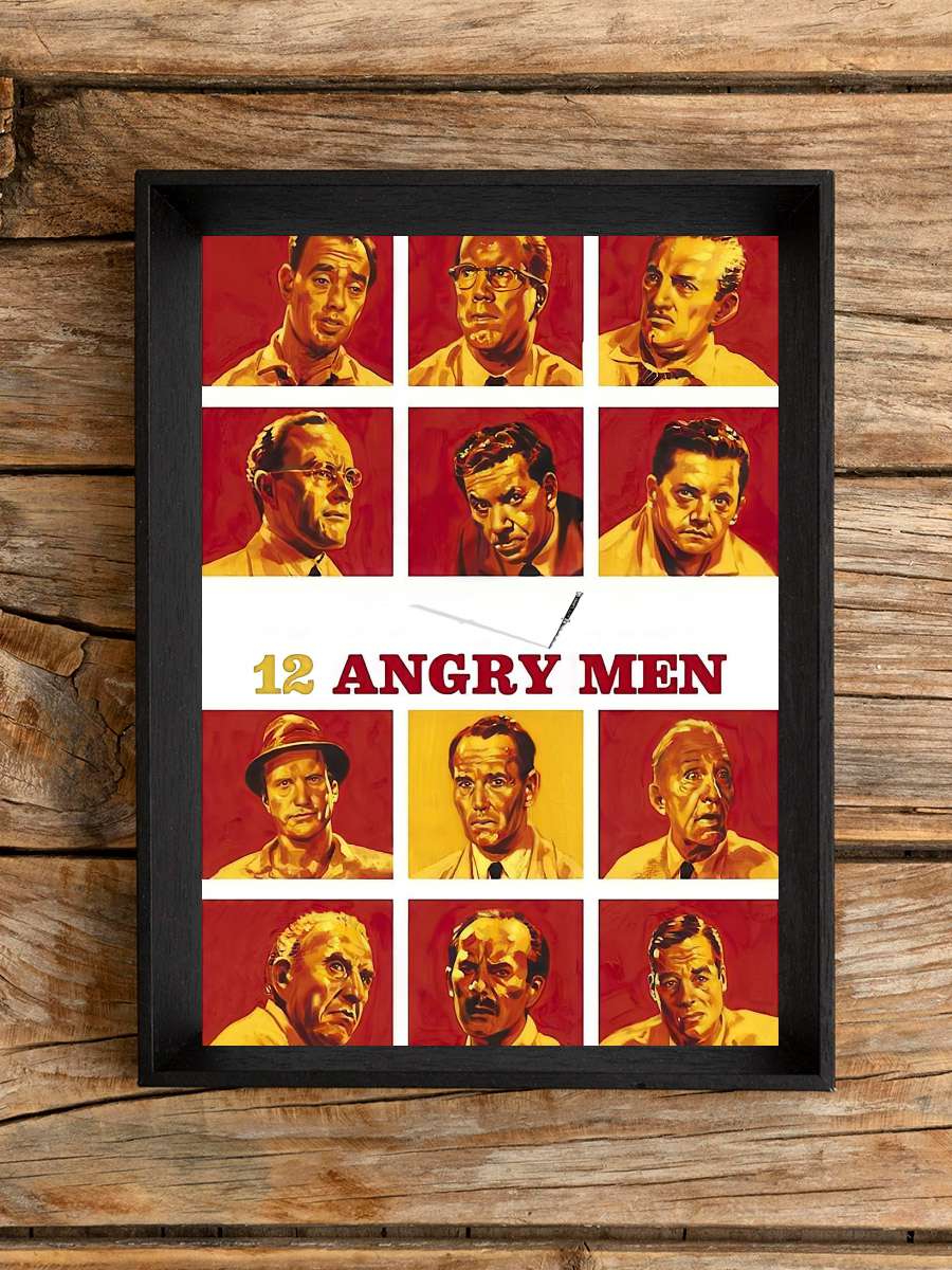 12 Öfkeli Adam - 12 Angry Men Film Tablo Siyah Çerçeveli Film Poster Afiş Tablo