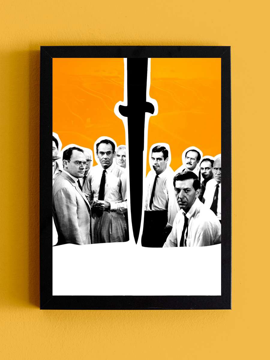 12 Öfkeli Adam - 12 Angry Men Film Tablo Siyah Çerçeveli Film Poster Afiş Tablo