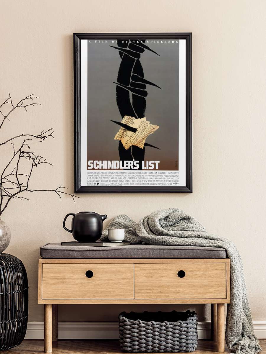 Schindler'in Listesi - Schindler's List Film Tablo Siyah Çerçeveli Film Poster Afiş Tablo