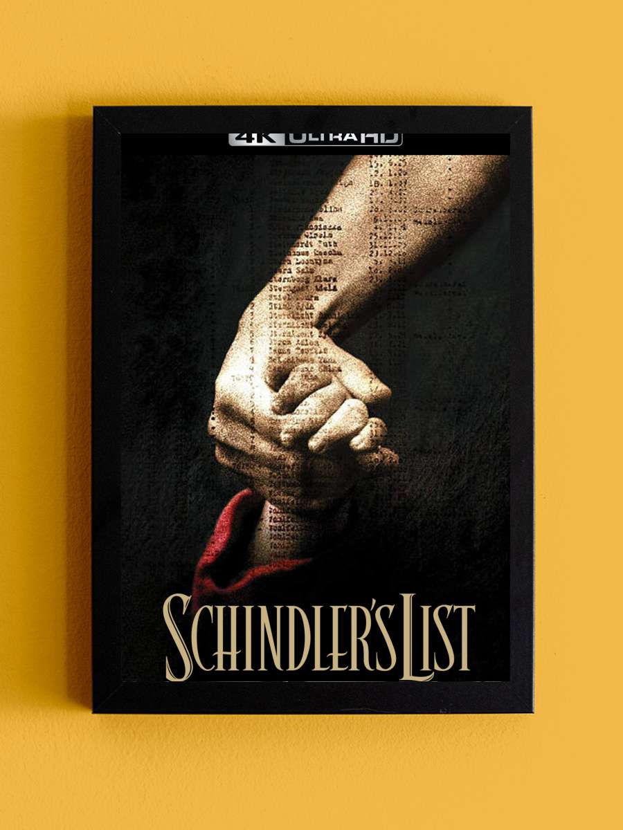 Schindler'in Listesi - Schindler's List Film Tablo Siyah Çerçeveli Film Poster Afiş Tablo