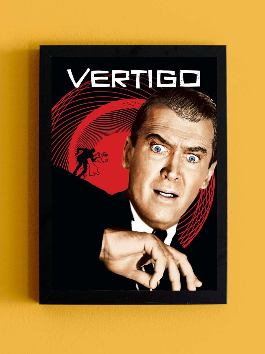 Ölüm Korkusu - Vertigo Film Tablo Siyah Çerçeveli Film Poster Afiş Tablo