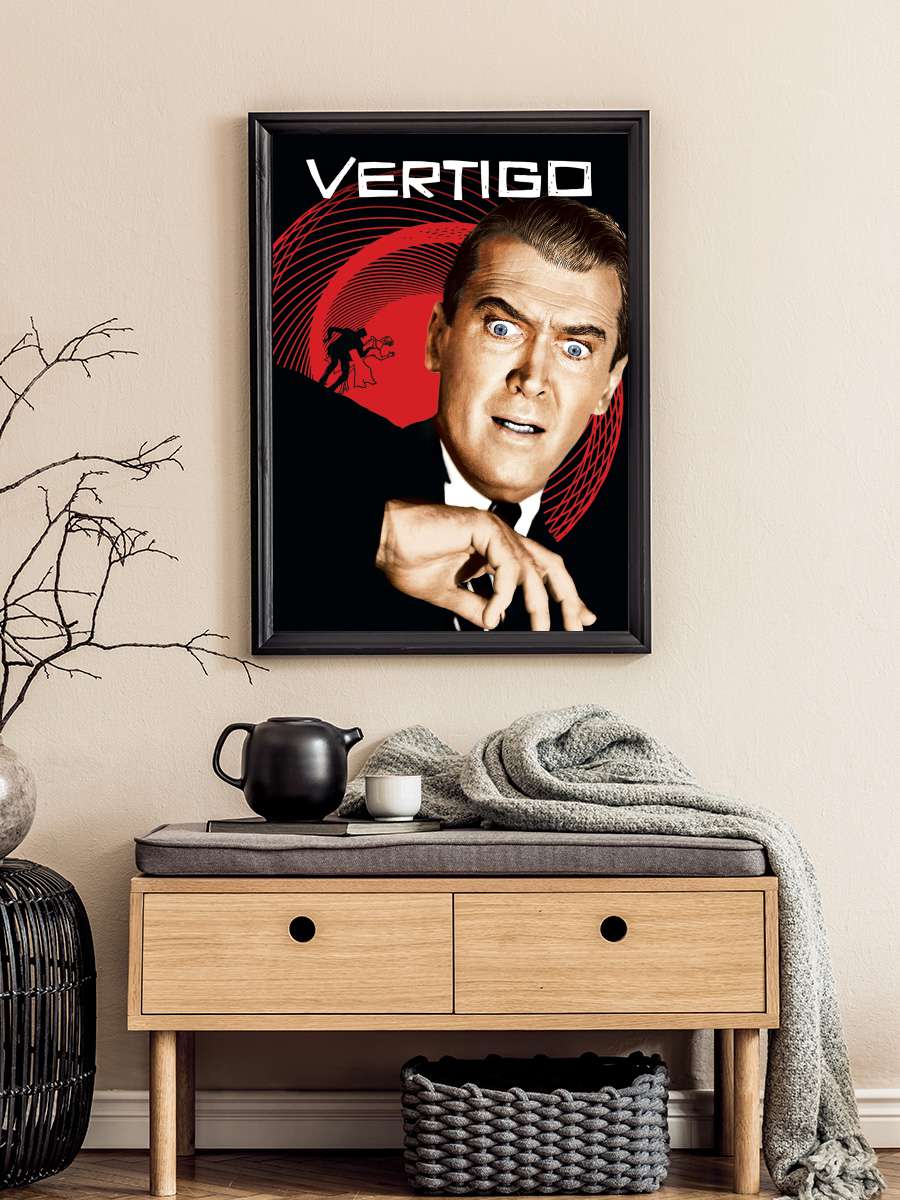 Ölüm Korkusu - Vertigo Film Tablo Siyah Çerçeveli Film Poster Afiş Tablo