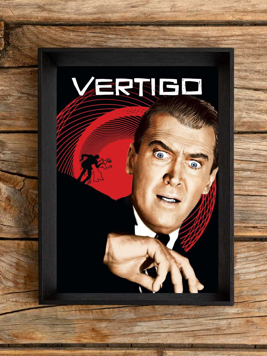 Ölüm Korkusu - Vertigo Film Tablo Siyah Çerçeveli Film Poster Afiş Tablo