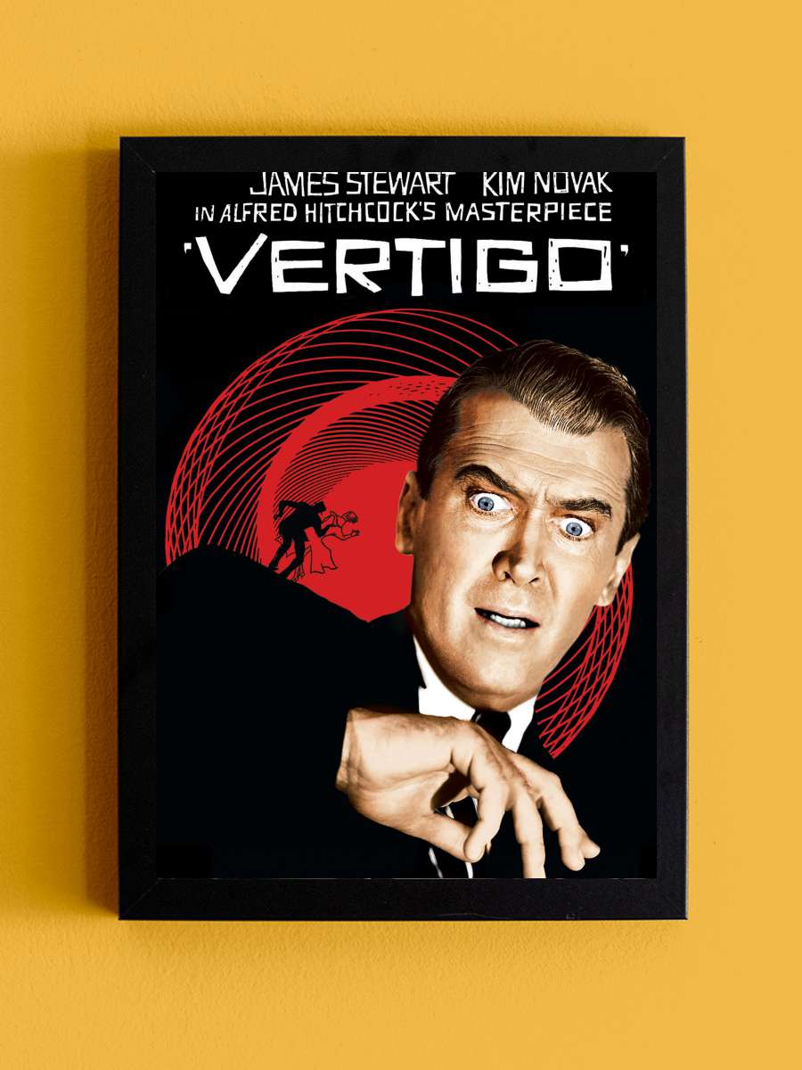 Ölüm Korkusu - Vertigo Film Tablo Siyah Çerçeveli Film Poster Afiş Tablo