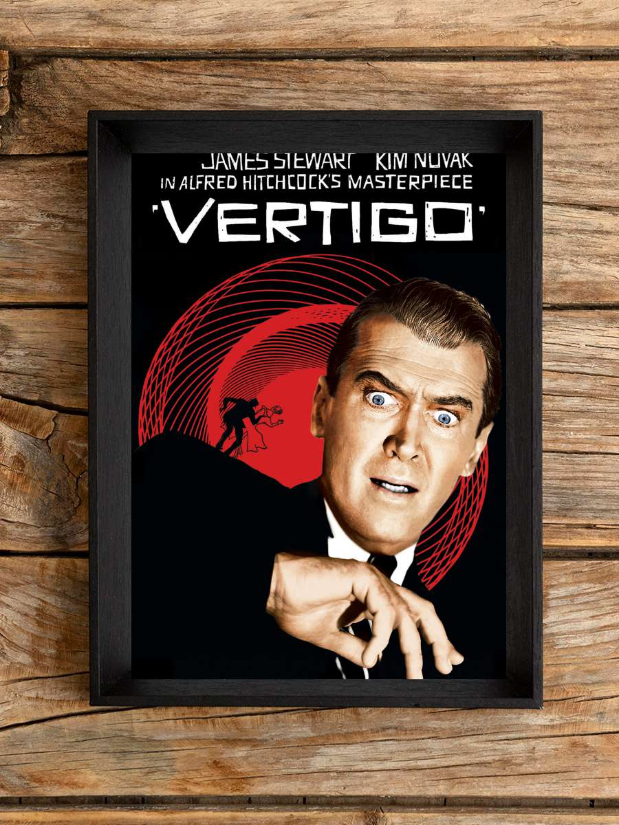 Ölüm Korkusu - Vertigo Film Tablo Siyah Çerçeveli Film Poster Afiş Tablo